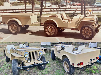 JEEP Ford GPW + REMORQUE CARGO COQUE POLYESTER